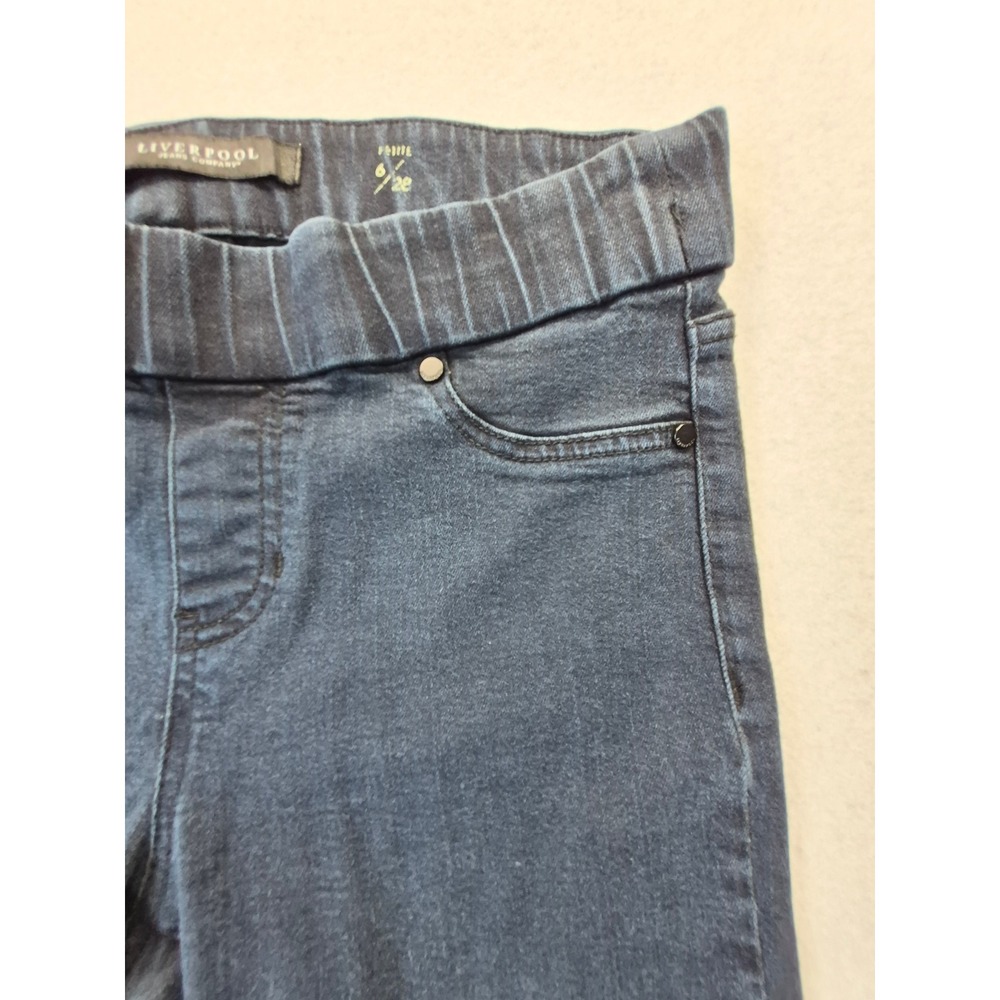 Liverpool The Denim Legging Womens 6P Petite Dark Indigo Pull On Stretch Jeans - Picture 10 of 14